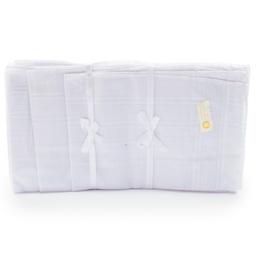 [430A] Pañuelo blanco bordado 100% algodon para VARON 37x37cm 12PCS