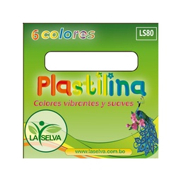 [LS80] Plastilina de 80g pequeño La Selva 6 colores