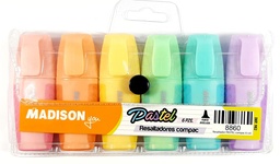 [8860] Resaltador Pastel Compac MADISON 6 colores