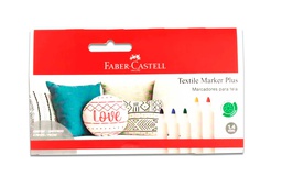 [359440] Marcador para tela 1.4mm Faber Castell 5 colores