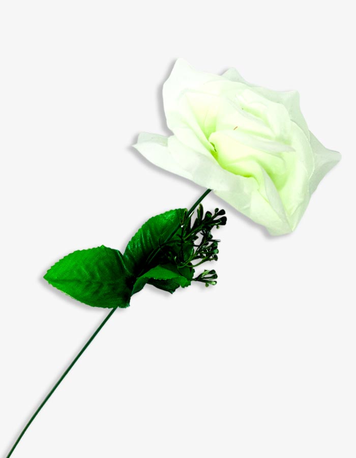 Flor - rosa individual largo 45 cm,  corola 8cm