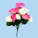 Ramo de 12 rosas,  largo 41 cm, corola 7 cm