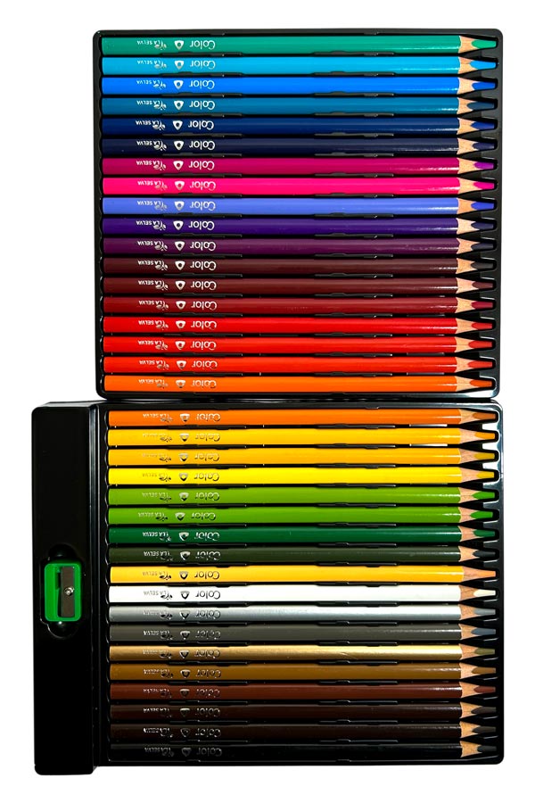 Color largo tiangular mina 4mm La Selva de 36 colores + tajador