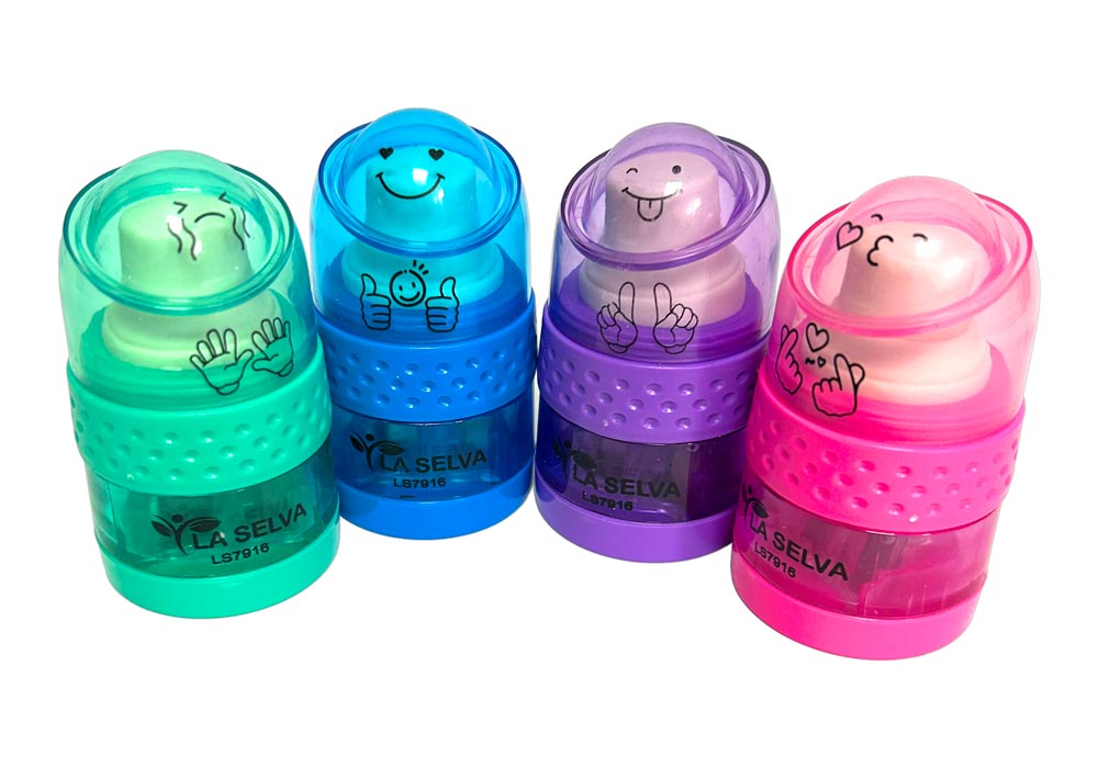 Tajador doble 8mm y 12mm + borrador La Selva de 16pcs