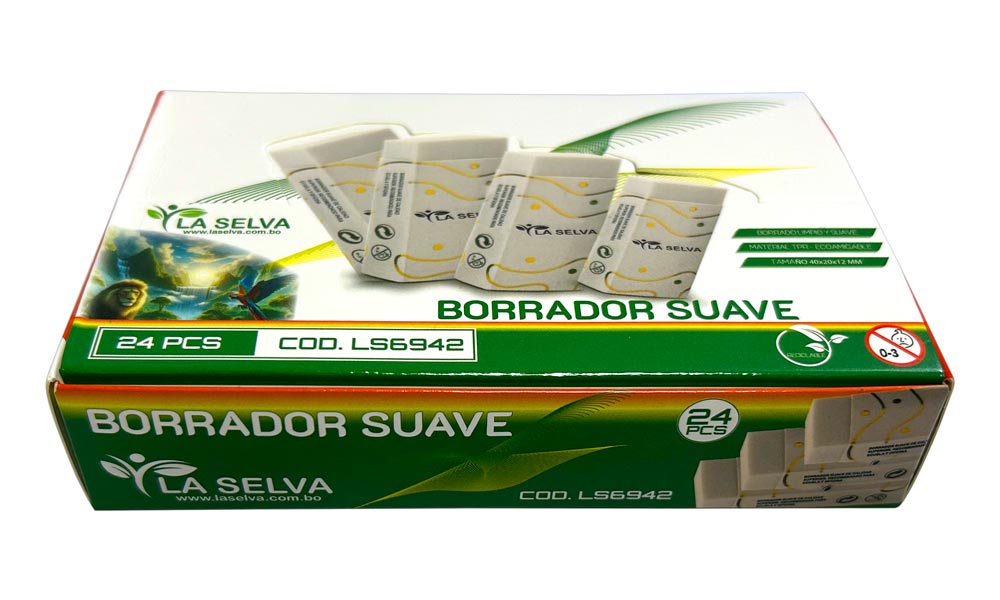 Borrador suave PEQUEÑO LS6942 La Selva de 24pcs