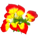 Flor (4320) - ramo de 10 anturios alto=44cm y corola=9cm