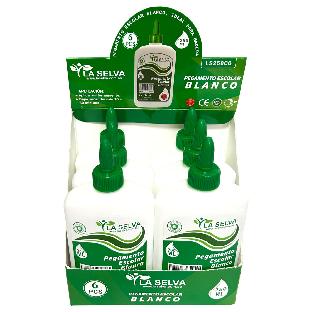 Cola pegamento blanco 250ml La Selva