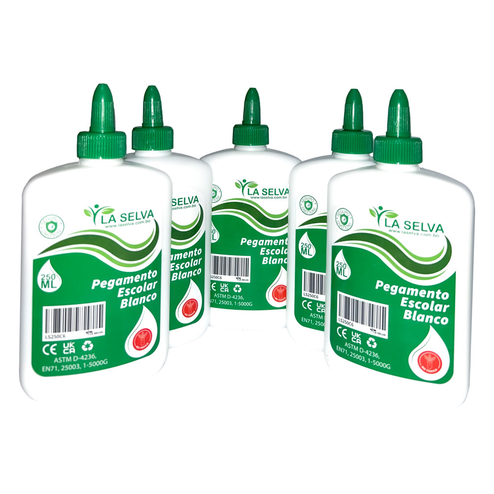 Cola pegamento blanco 250ml La Selva