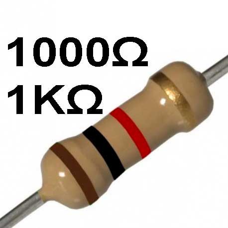 Robotica - resistencia 1000 homios COD.[cafe, negro, rojo, dorado]