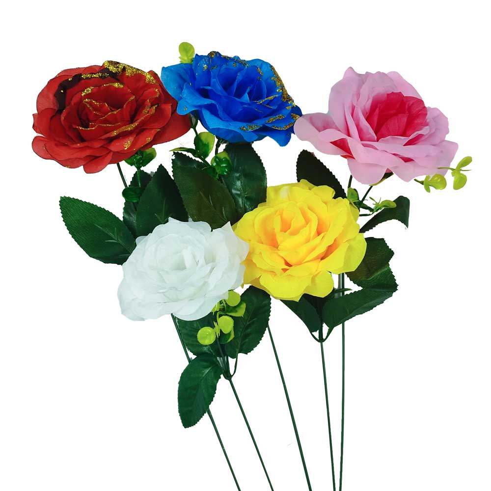 Flor - rosa individual largo 45 cm