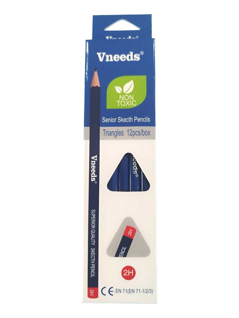 Lapiz de dibujo 2H Vneeds 12pcs