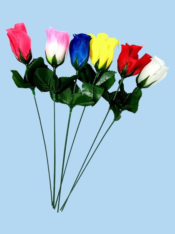 Flor - rosa individual económico, largo 29cm, corola 3cm, 12 pcs