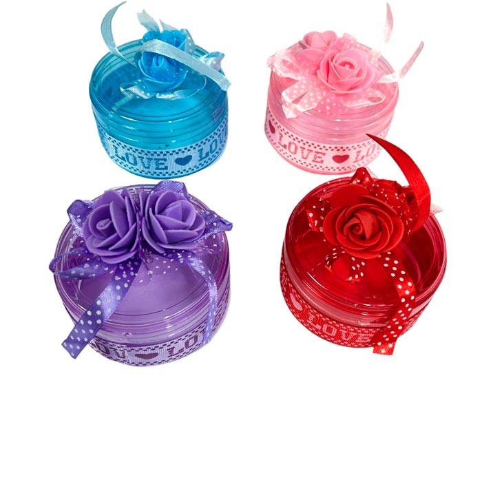 Joyero de plastico en forma de redondo (12pcs)