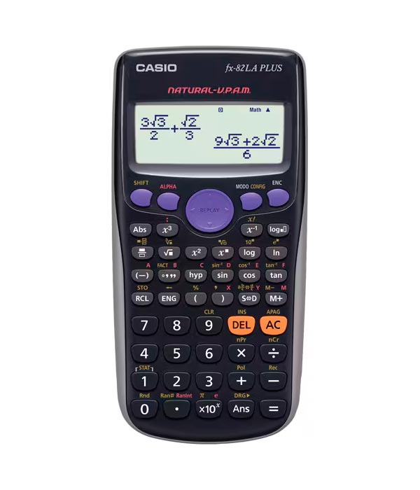 Calculadora Cientifica CASIO FX-82LA PLUS 252 funciones + pila AAA en idioma Español