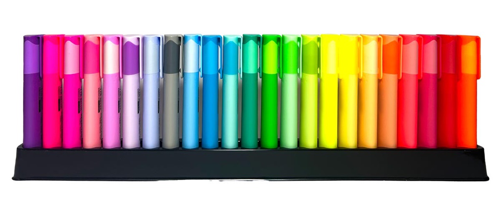 Resaltador jumbo 15 color pastel + 8 color neon La Selva de 23 colores