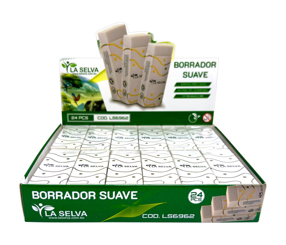 Borrador suave GRANDE LS6962 La Selva de 24pcs