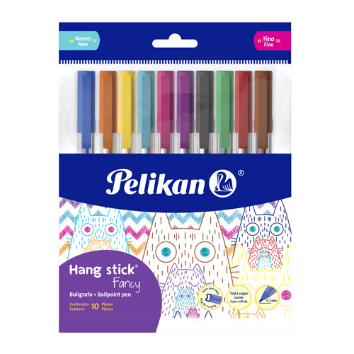 Boligrafos Pelikan HANG STICK FANCY  10 colores surtidos