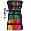 Juego de lápices de colores maleta de tela de 72pcs