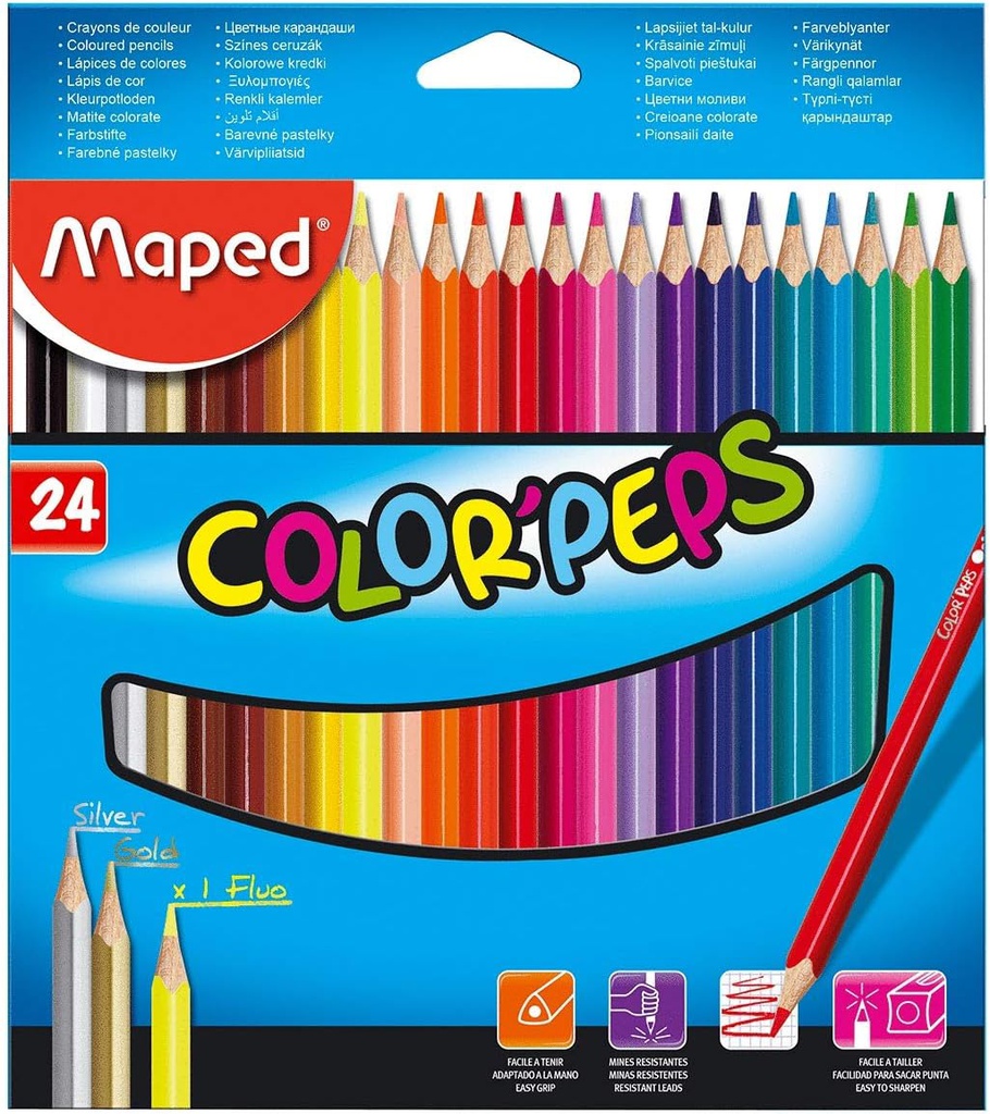 Color largo maped peps triangular Star 24 colores