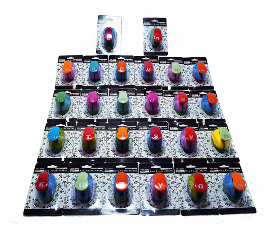 Perforadora Goma eva 5/8" LETRAS 26PCS