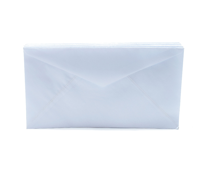 Sobre Artesanal blanco Oficio 12.5x23.5cm 50PCS