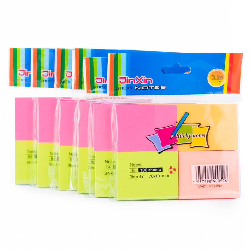 Taco de posit o nota adhesiva de Colores Divididos en 4 7.5x10.1cm