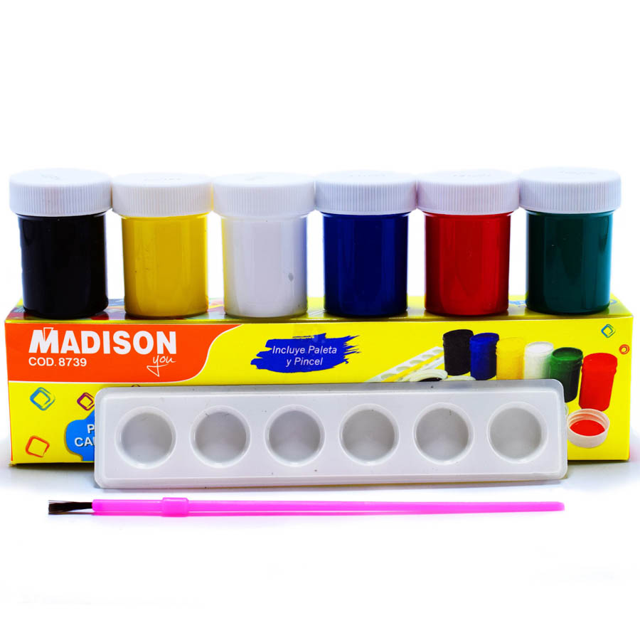 Tempera Gouache STAR 22ml Madison  6 colores