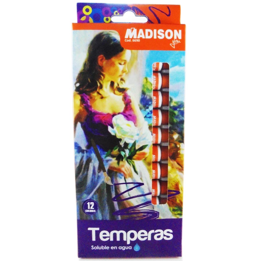 Tempera Madison 12 colores