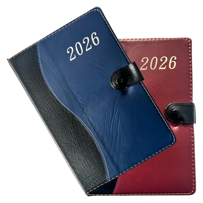 Agenda A5 clasica año 2026 con broche