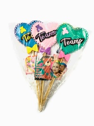 Adorno  Goma Eva Corazon Te Amo 6pcs