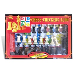 [8833] Ajedrez checkers y ludo GIGANTE clasico 3 en 1