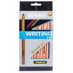 [JN10 / P-54] Lapiz Negro Jumbo BENMA 10pcs