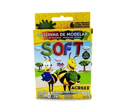 [7316] Plastilina Acrilex Soft 90g pequeña 6 colores