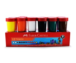 [163012] Tempera 15ml Faber Castell 12 colores