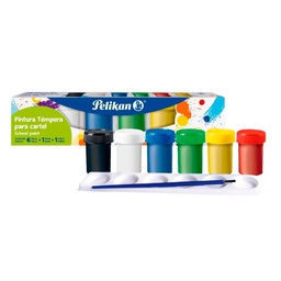 [003026] Tempera Pelikan 20ml Frascos 6 Colores