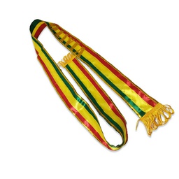 [B5150-BD] Banda tricolor 5.5CMx1.5M con Borde Dorado