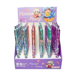 [5218] Portamina mecanismo metalico 5218 diseños ANIME Flower Fairy 0.5mm exhibidor Mai Guang de 36pcs