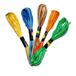 Mechilla color matizado para bordado cajita de 24PCS