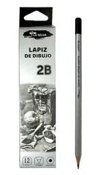 [LS8000-2B] Lapiz carbonico de dibujo 2B-2.4mm La Selva 12pcs