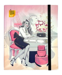 [GORI-A5] Cuaderno anillado tapa dura A5/medio oficio GORI BOOK Premium, con 5 separadores, sujetador de  liga, 145 hojas