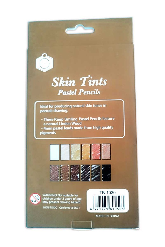 Lapiz pastel skin tins tintes de piel 4mm Keep Smiling 12 colores de piel