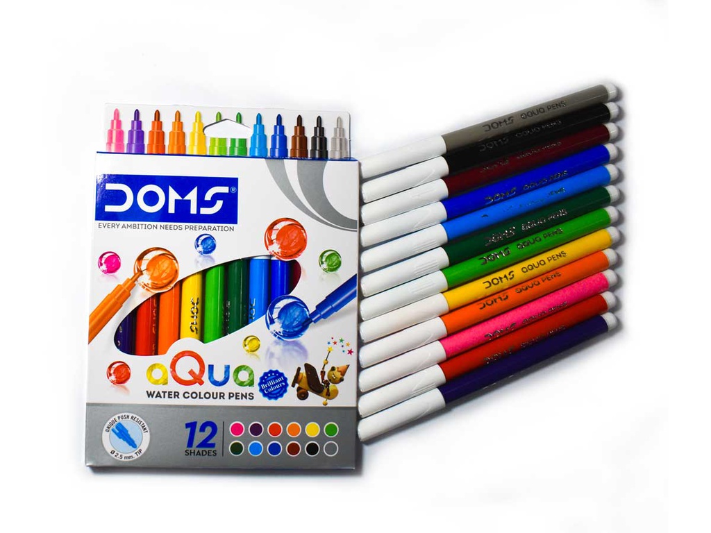 Marcador aqua water colour pens DOMS 12pcs