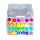 Marcadores a base de agua doble punta biselado y redondo 5/1.5mm Zuixua frasco rigido de 24 colores