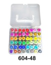 Marcadores a base de agua doble punta biselado y redondo 5/1.5mm Zuixua frasco rigido de 48 colores