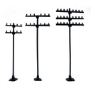 Maqueta - juego postes de energia electrica o antenas electricas escala 1:50 6pcs