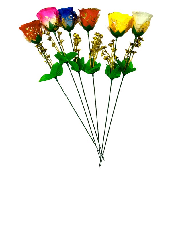 Flor - rosa individual largo 45 cm