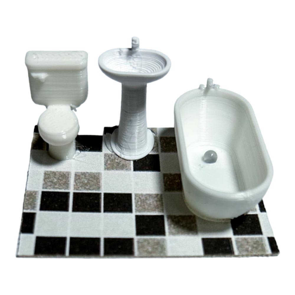 Maqueta Juego de Baño plastico (3pcs)