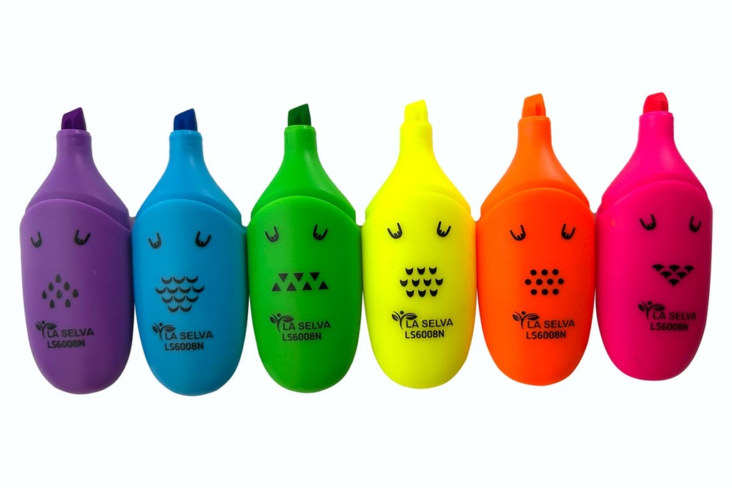 Resaltador de color fluorescente LS6008N MINI 1-5mm La Selva de 6 colores
