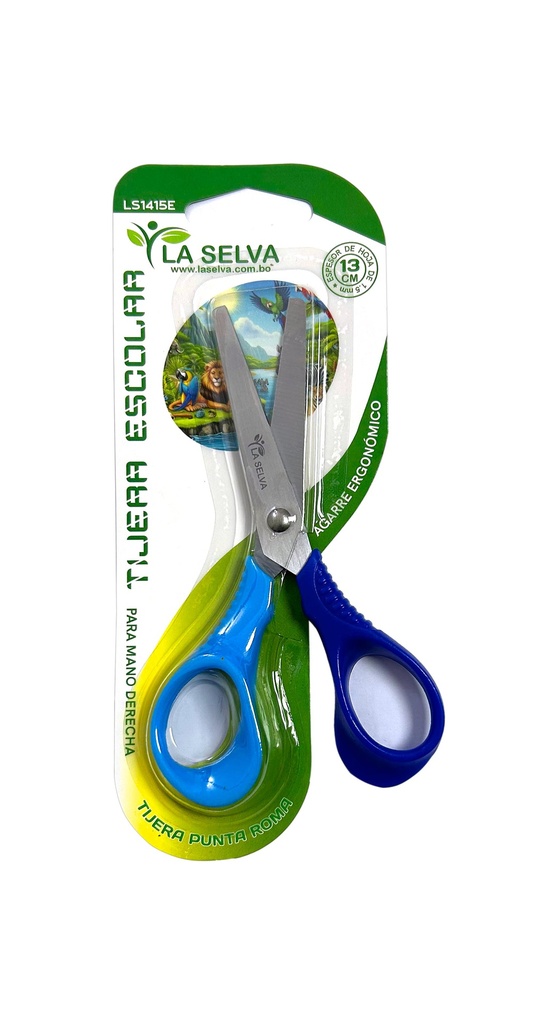 Tijera escolar ergonomico La Selva 24pcs