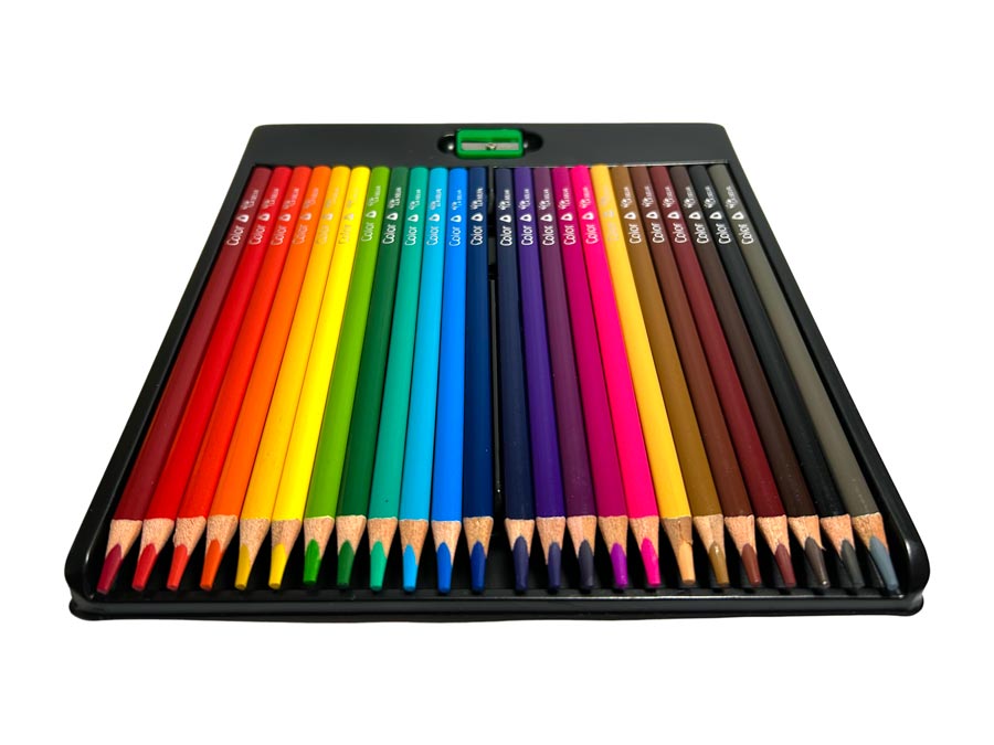 Color largo tiangular mina 4mm La Selva de 24 colores + tajador
